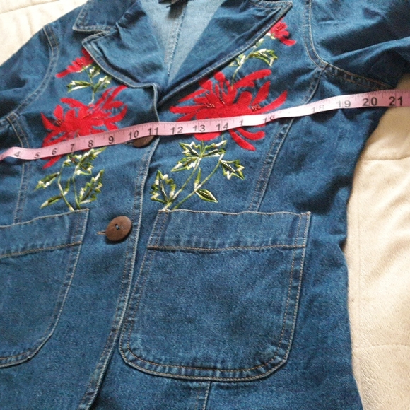 New Direction Embroidered Denim Jacket - Picture 5 of 8
